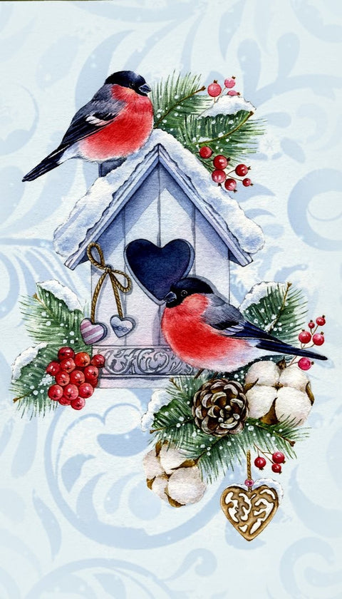 Winter bullfinches 40х70 Diamond Painting Set Cs2584
