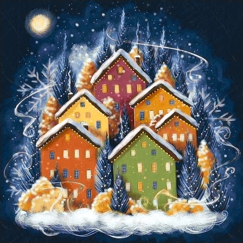 Winter Houses 40х40 Diamond Painting Set Cs2719