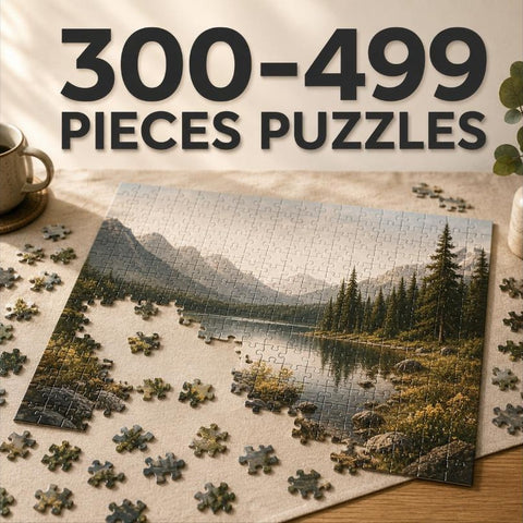 300-499 pieces puzzles category banner