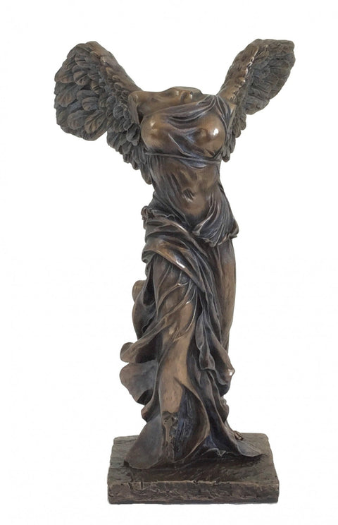 Winged Victory of Samothrace Statue, Bronze Resin, 26cm, Made in Italy