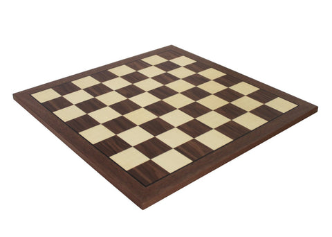 Handmade Walnut & Maple Chess Board 50x50 cm, 5.5 cm Squares, Made in Italy