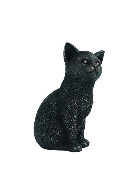 Italian Cat Figurine, Bronze Finish Resin Statue, 11 cm Home Decor