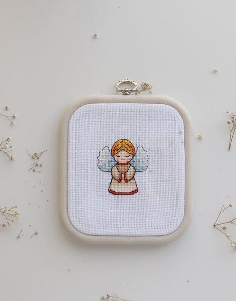 Square Embroidery Hoop with Flexible Frame, Nurge White Plastic, 12.5 x 14.5 cm, for Embroidery, Cross Stitch and Appliqué