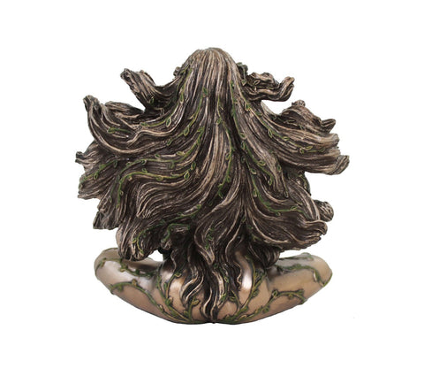 Gaia Earth Goddess Bronze Resin Statue, Greek Mother Nature Decor, 12cm