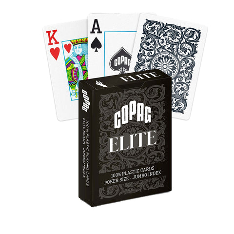 1546 Elite Poker size Jumbo index playing cards (black) Copag - Hobby.lt 🇬🇧