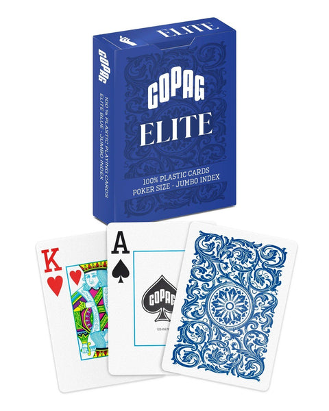 1546 Elite Poker size Jumbo index playing cards (blue) Copag - Hobby.lt 🇬🇧