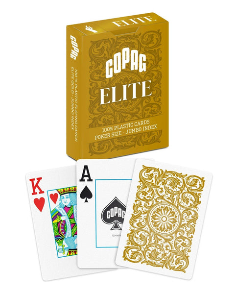 1546 Elite Poker size Jumbo index playing cards (gold) Copag - Hobby.lt 🇬🇧