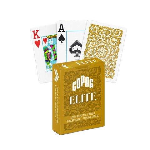 1546 Elite Poker size Jumbo index playing cards (gold) Copag - Hobby.lt 🇬🇧