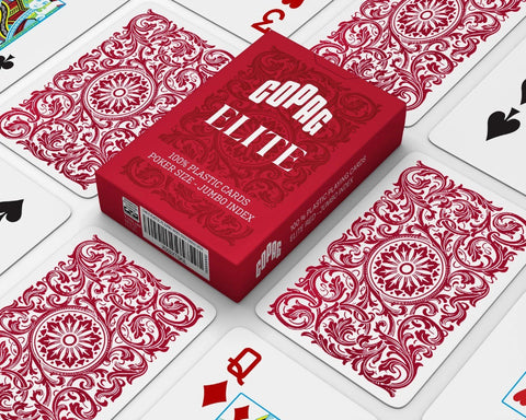 1546 Elite Poker size Jumbo index playing cards (red) Copag - Hobby.lt 🇬🇧