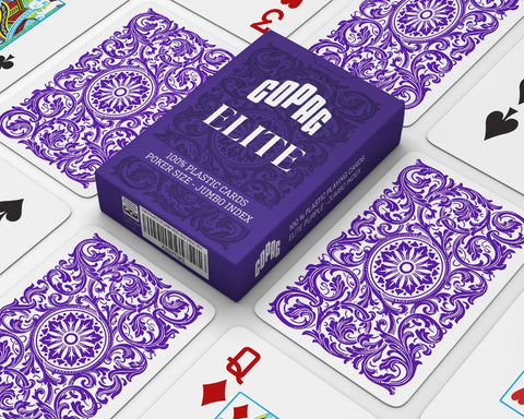 1546 Elite Poker size Jumbo index playing cards (purple) Copag