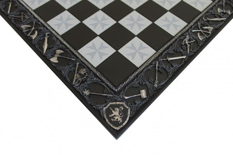 Medieval Teutonic Knights Chess Board, Resin, Handmade, 43x43 cm, Made in Italy