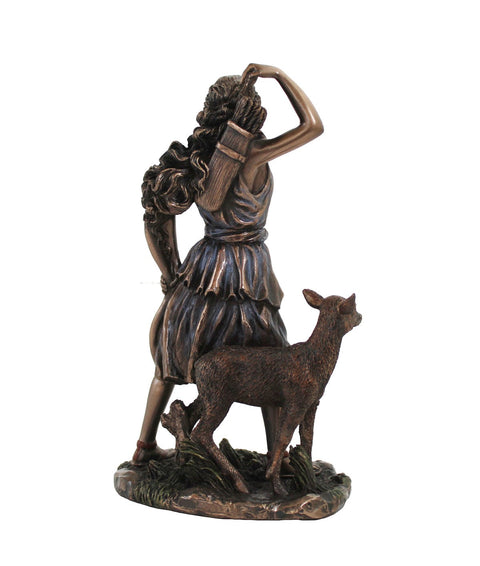 Diana Goddess of the Hunt Statue, Bronze Resin, 17cm Italian Decor Gift