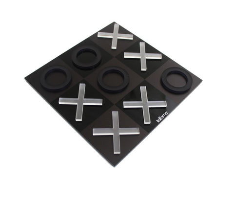 Modern Acrylic Tic Tac Toe Game, Plexiglass Decor, 24x24 cm, Made in Italy