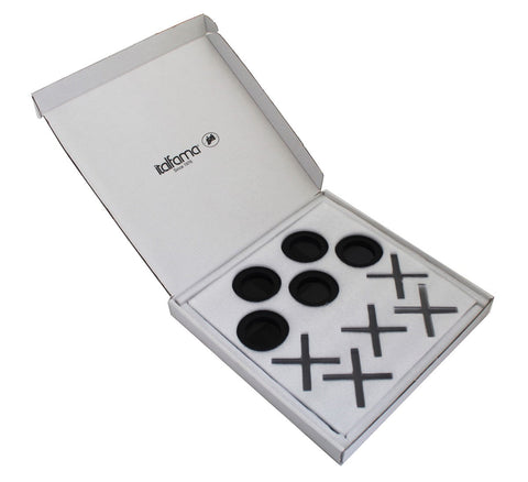 Modern Acrylic Tic Tac Toe Game, Plexiglass Decor, 24x24 cm, Made in Italy