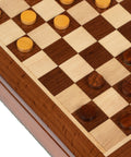 19X19CM SOLID WOOD MAGNETIC WOODEN CHESS SET WITH DRAWER + CHECKER SET - Hobby.lt 🇬🇧