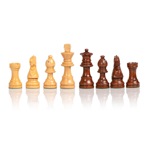 19X19CM SOLID WOOD MAGNETIC WOODEN CHESS SET WITH DRAWER + CHECKER SET