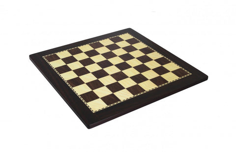 Elegant Walnut-Style Wooden Chess Board 40x40cm, 4cm Squares, Made in Italy