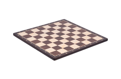 Walnut Style Wooden Chessboard with Coordinates, 40x40 cm, 4.5 cm Squares