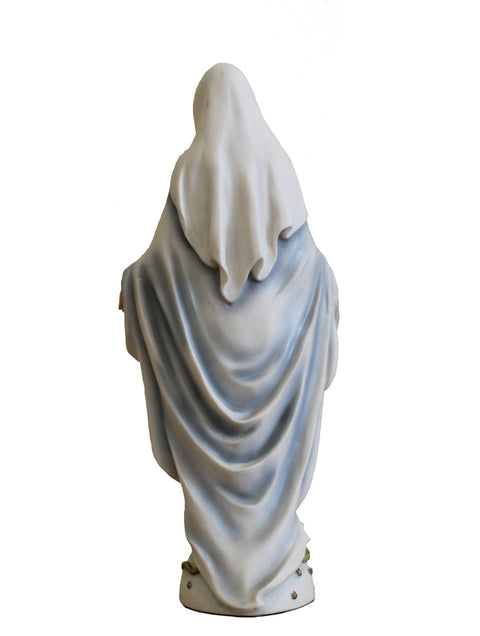 Our Lady Virgin Mary Statue, Open Arms, 20cm Hand-Painted Resin, Catholic Decor