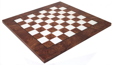 Handcrafted Wooden Chess Set, Weighted Mahogany Pieces, Elm Board, Italy