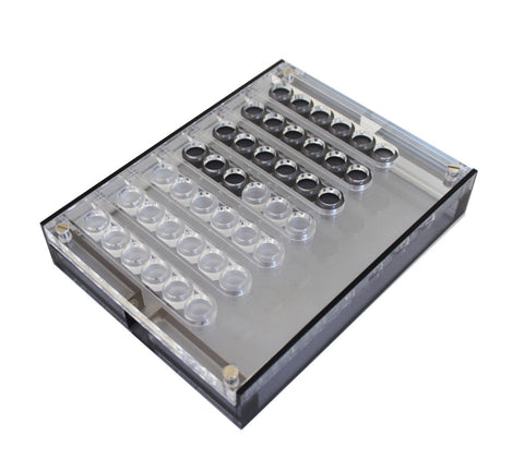 Acrylic Plexiglass Connect Four - Modern Magnetic Travel Game, Made in Italy