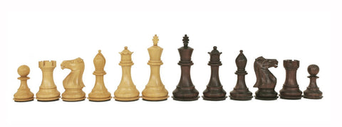 Classic Handcrafted Mahogany Chess Pieces Set, Weighted, Made in Italy