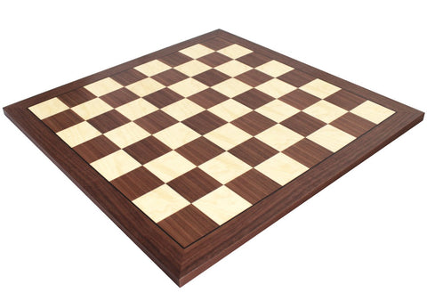 Italian Handmade Walnut Maple Chess Board 60x60 cm, 6.5 cm Squares