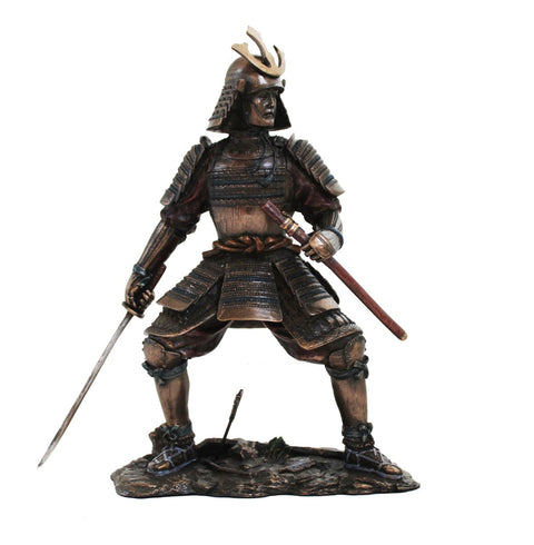 Samurai Yoroi Armor Statue 24cm – Bronze Resin, Hand Finished, Made in Italy