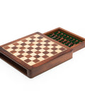 25X25CM LARGE MAGNETIC WOODEN CHESS SET WITH DRAWER - Hobby.lt 🇬🇧