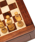 25X25CM LARGE MAGNETIC WOODEN CHESS SET WITH DRAWER - Hobby.lt 🇬🇧