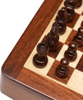 25X25CM LARGE MAGNETIC WOODEN CHESS SET WITH DRAWER - Hobby.lt 🇬🇧