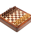 25X25CM LARGE MAGNETIC WOODEN CHESS SET WITH DRAWER - Hobby.lt 🇬🇧