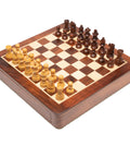 25X25CM LARGE MAGNETIC WOODEN CHESS SET WITH DRAWER - Hobby.lt 🇬🇧