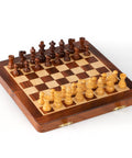 25X25CM LARGER MAGNETIC WOODEN FOLDING CHESS SET + CHECKER SET - Hobby.lt 🇬🇧