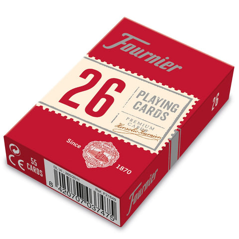 Fournier 26 Bridge cards (Red)