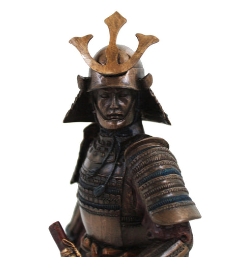 Samurai Yoroi Armor Statue 24cm – Bronze Resin, Hand Finished, Made in Italy