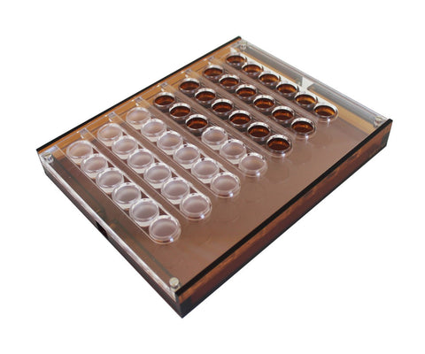 Acrylic Plexiglass Four-in-a-Row Game, Magnetic Closure, Made in Italy
