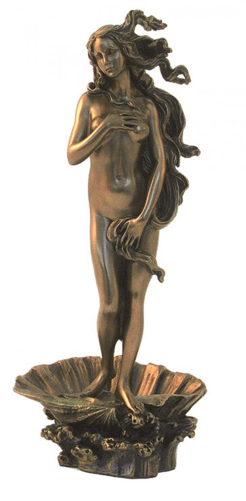 Birth of Venus Statue by Botticelli, Bronze Resin, 29cm, Renaissance Decor