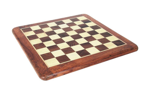 Italian Handmade Acacia Wood Chess Board 46cm, 4.5cm Squares