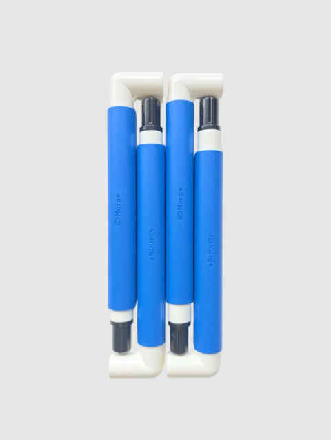 Blue Plastic Embroidery Frame with Clips, Nurge, 29 x 29 cm Square Hoop for Cross Stitch and Craft Projects