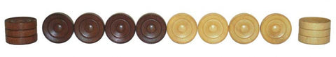Wooden Checkers Replacement Pieces, 24, 2.9 cm, Handmade in Italy