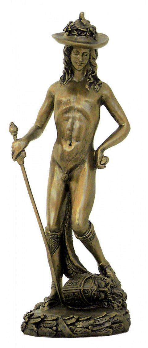 Donatello David Renaissance Statue 20cm – Bronze Finish Resin Handmade in Italy