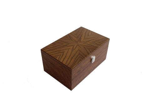 Italian Solid Wood Chess Piece Storage Box, Elegant Organizer 24x15x12 cm