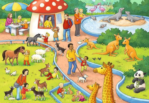 2X24 Puzzles: A Day in The Zoo - Hobby.lt 🇬🇧