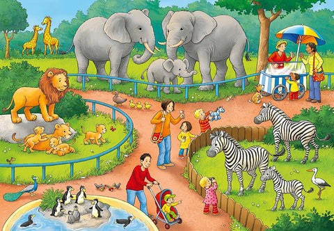 2X24 Puzzles: A Day in The Zoo