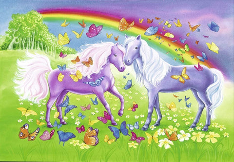 2X24 Puzzles: Rainbow Horses - Hobby.lt 🇬🇧