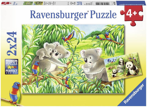 2X24 Puzzles: Sweet Koalas and Pandas