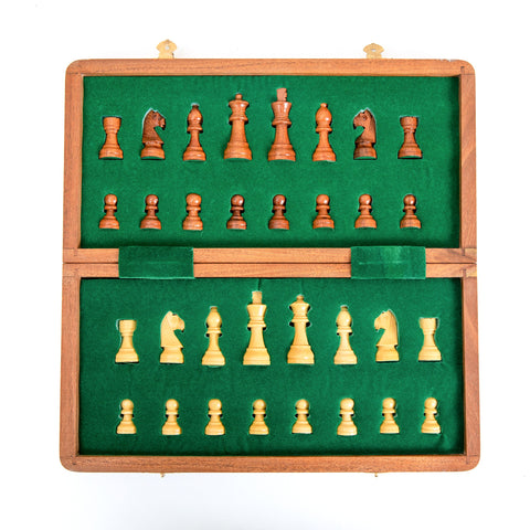 30X30CM CLASSIC MAGNETIC WOODEN FOLDING CHESS SET