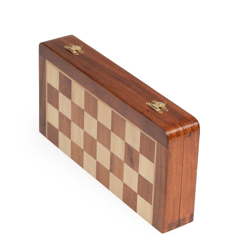 30X30CM MEDIUM SIZE CLASSIC MAGNETIC WOODEN FOLDING CHESS SET - Hobby.lt 🇬🇧