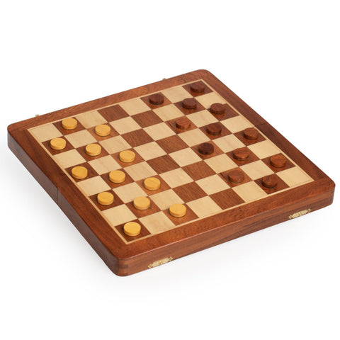 30X30CM MEDIUM SIZE CLASSIC MAGNETIC WOODEN FOLDING CHESS SET - Hobby.lt 🇬🇧